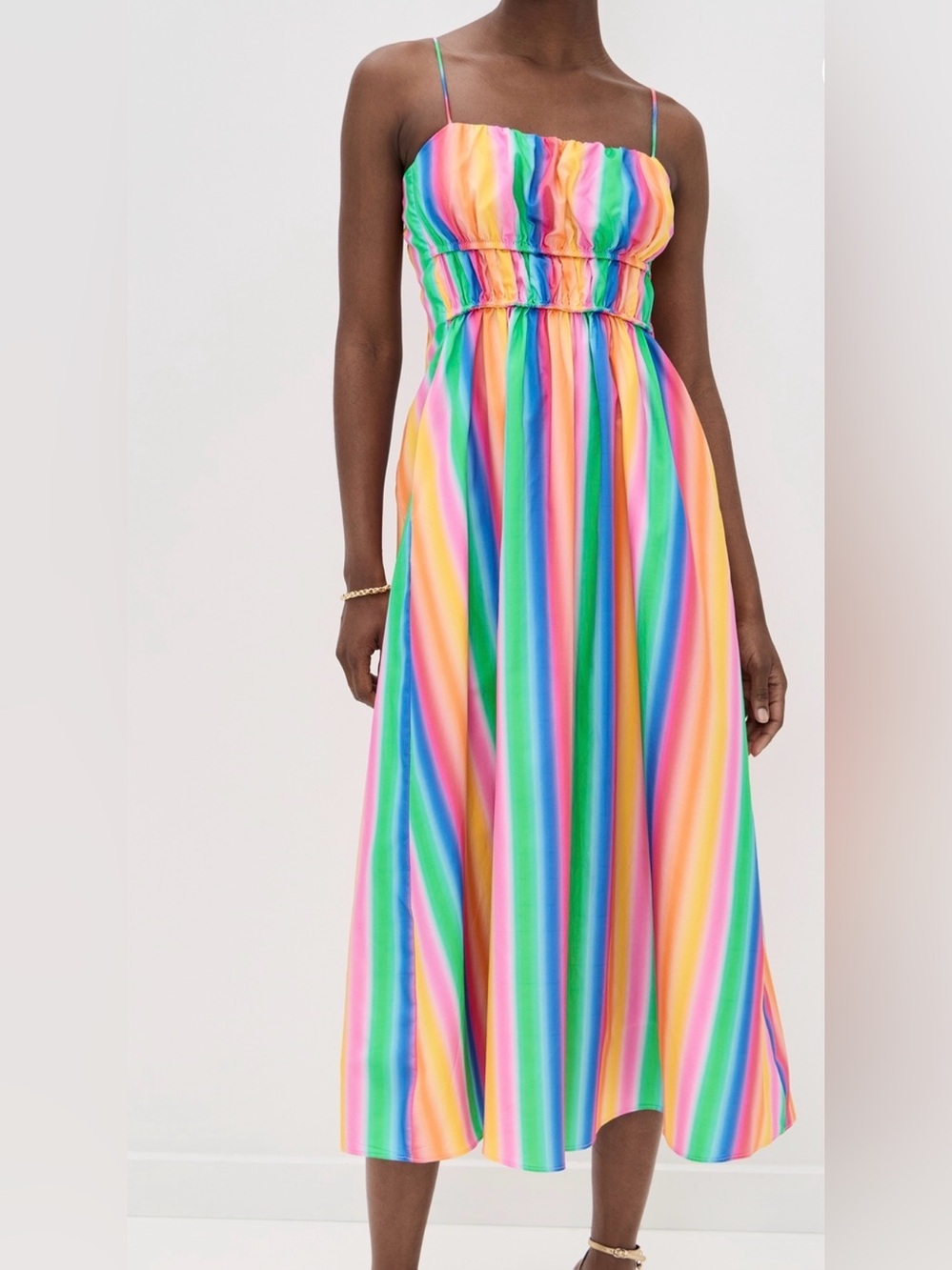 English Factory Multicolor Striped Midi Dress